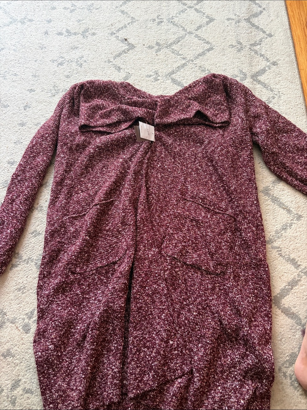 J. Jill Marled Burgundy Knit Sweater